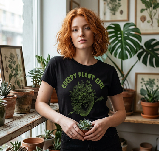 Creepy Plant Girl T-Shirt – A Heart of Green