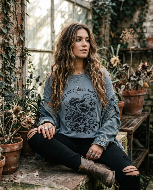 Creepy Plant Girl T-Shirt – Keep Out of Direct Sunlight