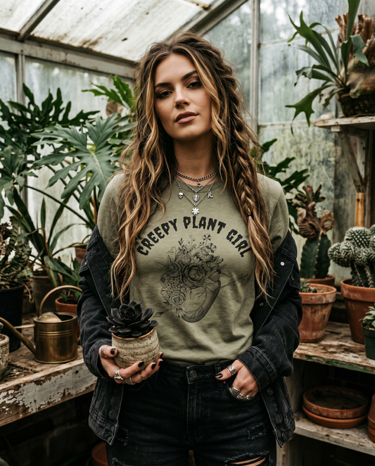 Creepy Plant Girl T-Shirt – A Heart of Green